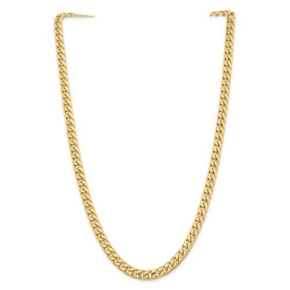 New 10K Solid Gold Miami Cuban Chain, 6.75mm wide and 22 inches long - Picture 1 of 3